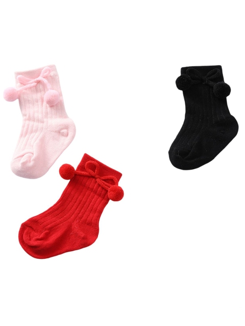 MOMISY Kids Pack Of 3 Patterned Ankle Length Socks