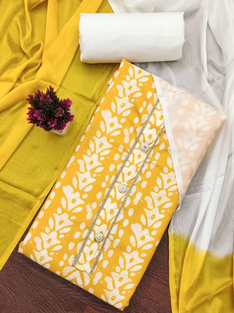 KALINI Floral Printed Unstitched Dress Material