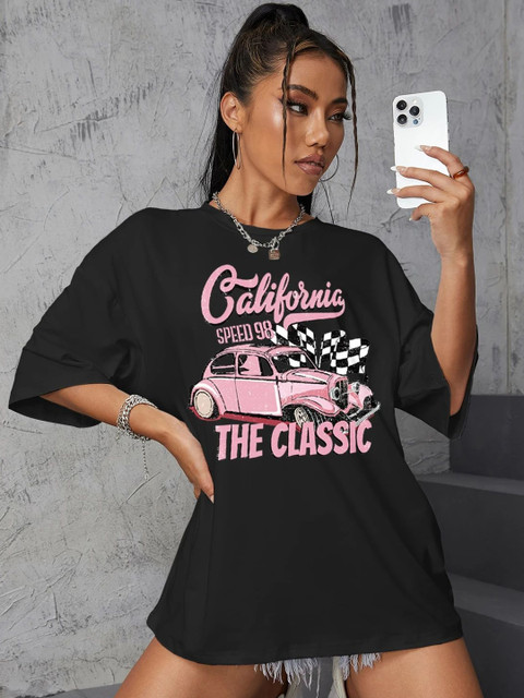 SZN Graphic Printed Oversized Cotton T-shirt