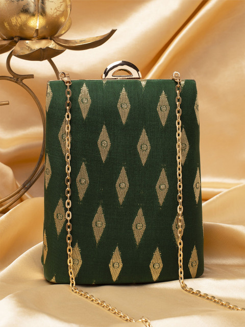 ARTKLIM Floral Brocade Woven Design Box Clutch