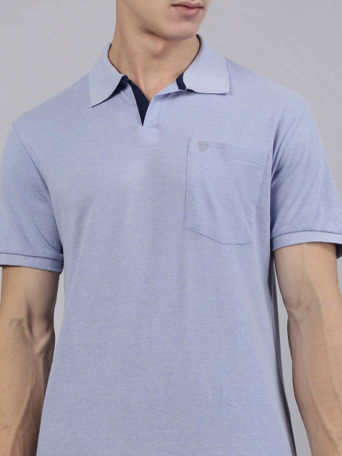 Lux Cozi Men Solid Polo Collar Cotton T-shirt - Image 2