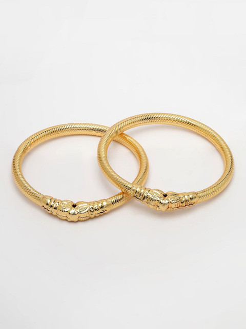 Anouk Women Set of 2 Gold-Plated Handcrafted Traditional Bangles - Image 2