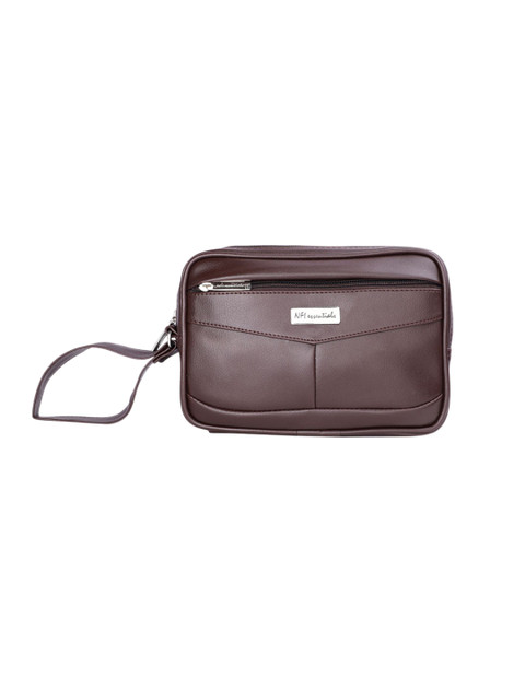 NFI essentials Women Multipurpose Leather Toiletry Wrist Bag