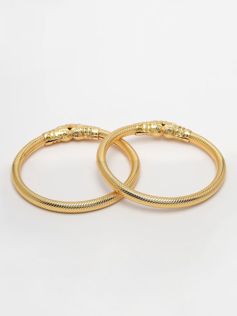 Anouk Women Set of 2 Gold-Plated Handcrafted Traditional Bangles - Image 3