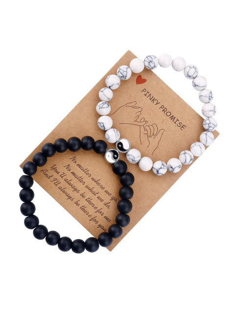 P. R. PRINTS Infinity Forever Love Unisex Pack of 2 Couple Bracelet