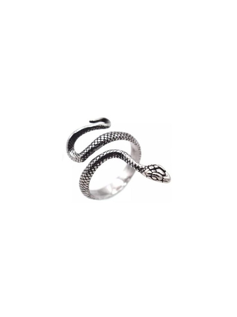 Inites Silver Plated Serpent Shaped Thumb Finger Ring