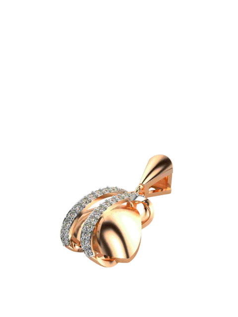 VALANOVA 14K Rose Gold Certified 0.23Ct Lab Grown Diamond Pendant - Image 3