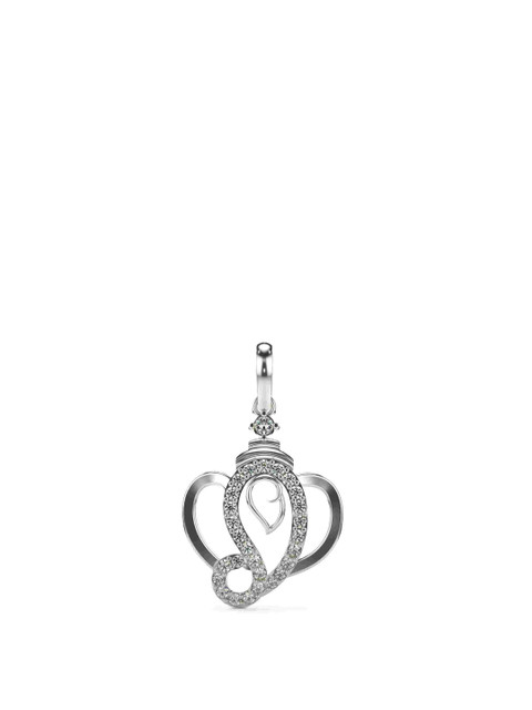VALANOVA Women 18 Kt White Gold Lab Grown Diamond Pendant