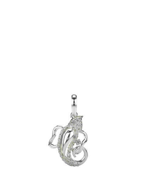 VALANOVA Women 18 Kt White Gold Lab Grown Diamond Pendant
