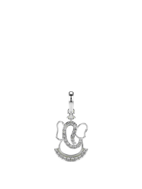VALANOVA Women 18 Kt White Gold Lab Grown Diamond Pendant