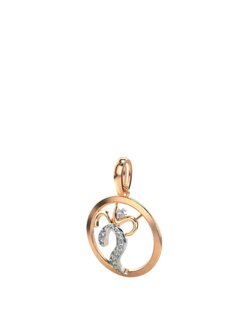 VALANOVA 14K Rose Gold Plated 0.33Ct Lab Grown Diamond Pendant - Image 2