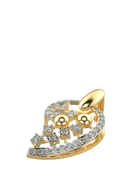 VALANOVA Women 14k Gold Lab Grown Diamond 0.36 CTs Pendent 2.1 gm - Image 3