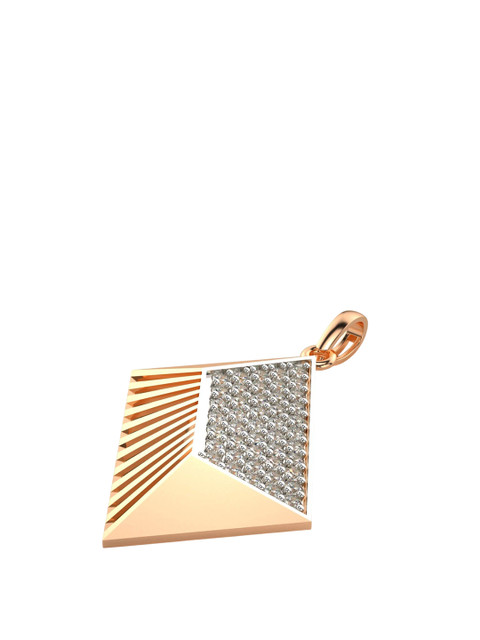 VALANOVA Women 14 Kt Rose Gold Lab Grown Diamond Pendant - Image 3