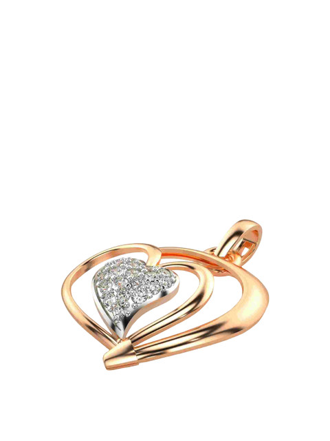 VALANOVA Women 14 Kt Rose Gold Diamond Pendant - Image 3