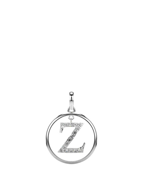 VALANOVA 14K White Gold Plated 0.29 Ct Lab Grown Diamond Alphabet Z Pendant