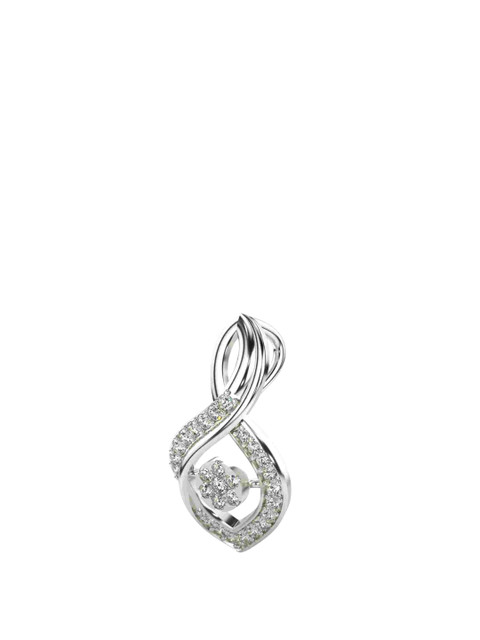 VALANOVA 14K White Gold Plated 0.31Ct Lab Grown Diamond Pendant