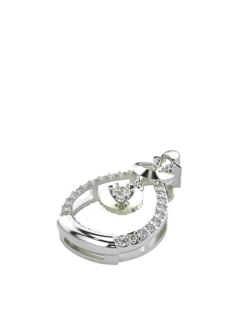 VALANOVA Women 14 Kt White Gold Lab Grown Diamond Pendant - Image 3