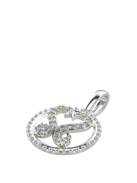 VALANOVA Women 14 Kt White Gold Lab Grown Diamond Pendant - Image 3