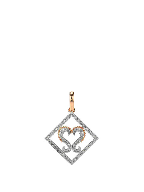 VALANOVA Women 18Kt Rose Gold Lab Grown Diamond Pendant