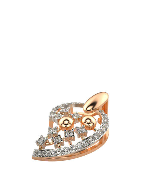 VALANOVA 14K Rose Gold Certified 0.36Ct Lab Grown Diamond Pendant - Image 3