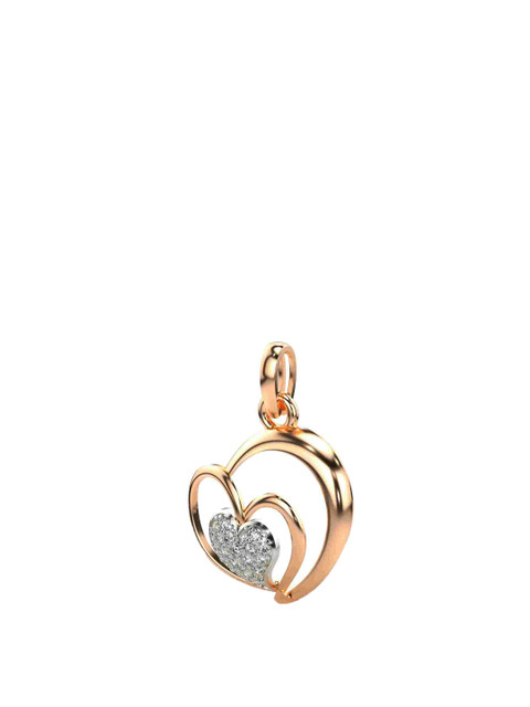 VALANOVA Women 14 Kt Rose Gold Diamond Pendant - Image 2