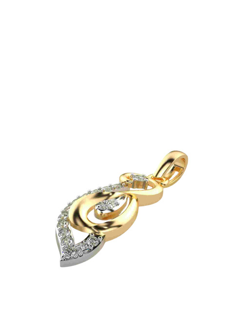 VALANOVA Women 14K Yellow Gold Diamond Pendant - Image 3