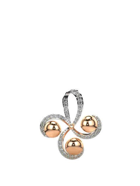 VALANOVA 14K Rose Gold Certified 0.43Ct Lab Grown Diamond Pendant