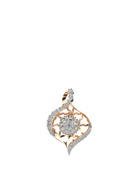 VALANOVA Women 14K Rose Gold Diamond Pendant