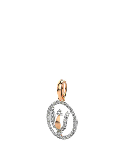 VALANOVA Women Rose Gold 0.92gm Lab Grown Pendant - Image 2