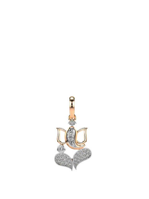 VALANOVA Women 14 Kt Rose Gold Lab Grown Diamond Pendant