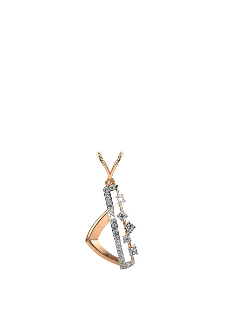 VALANOVA 14K Rose Gold 0.22 Ct Lab Grown Diamond Pendant