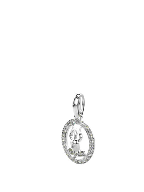 VALANOVA Women 18K White Gold & Lab Grown Diamond Pendant - Image 3
