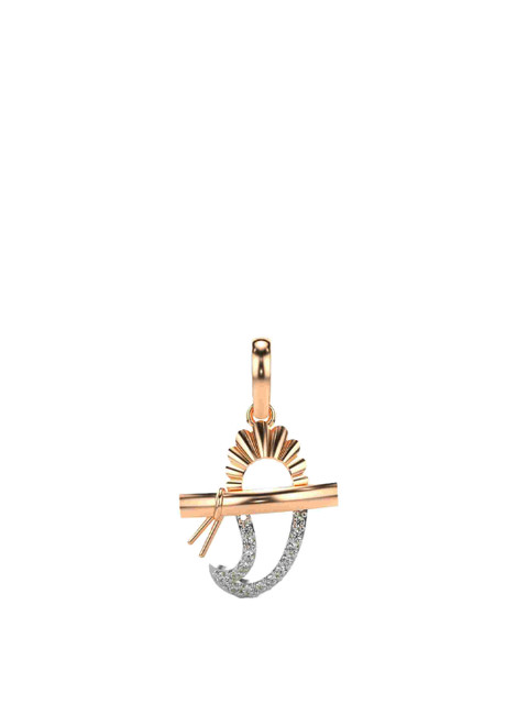 VALANOVA Women 14 Kt Rose Gold Lab Grown Diamond Pendant