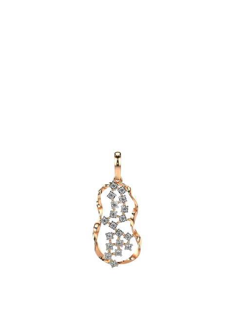 VALANOVA 14K Rose Gold Certified 0.18Ct Lab Grown Diamond Pendant