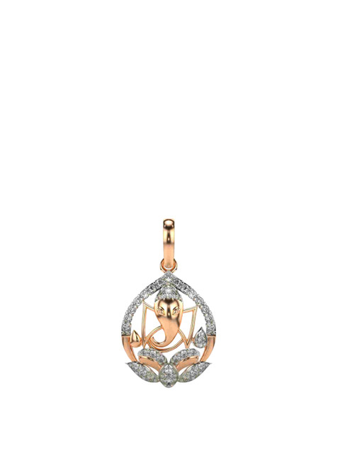 VALANOVA Women 18 Kt Rose Gold Lab Grown Diamond Pendant