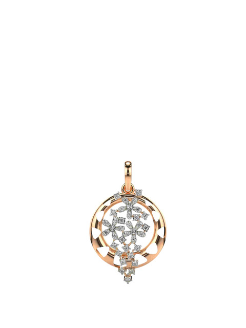VALANOVA 18K Rose Gold Certified 0.25Ct Lab Grown Diamond Pendant