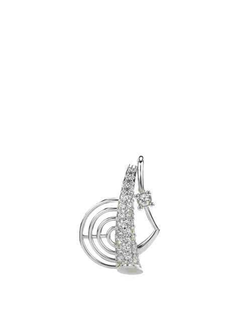 VALANOVA Women Hallmarked 14K White Gold & Certified Lab Grown Diamond 0.23cts Pendant