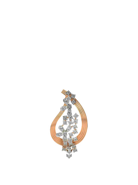 VALANOVA Women 18K Rose Gold 0.25CT Lab Grown Diamond Pendant