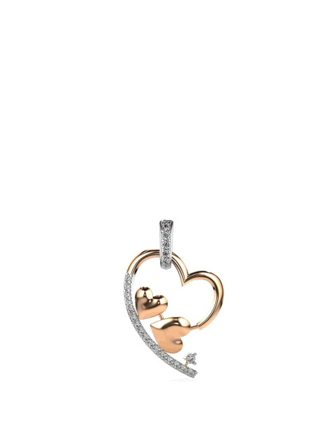 VALANOVA Women 14 Kt Rose Gold 0.22CT Lab Grown Pendant