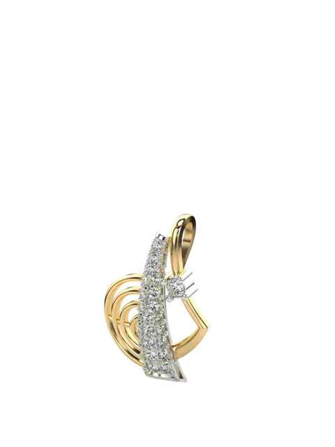 VALANOVA Women 14 Kt Gold 0.23CT Lab Grown Regular Pendant - Image 2