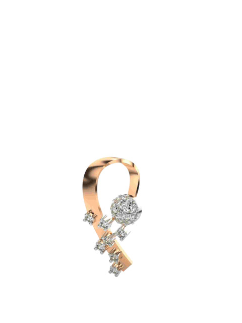 VALANOVA 14K Rose Gold Plated 0.23Ct Lab Grown Diamond Pendant