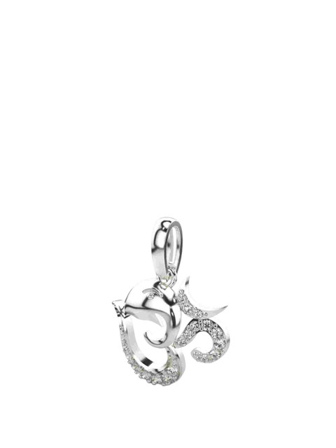 VALANOVA 14K White Gold Plated 0.13 Ct Lab Grown Diamond Pendant - Image 2