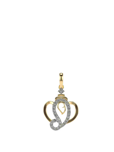 VALANOVA 18K Yellow Gold Plated 0.34Ct Lab Grown Diamond Pendant