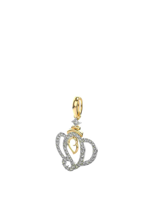 VALANOVA 14K Yellow Gold Plated 0.41Ct Lab Grown Diamond Pendant