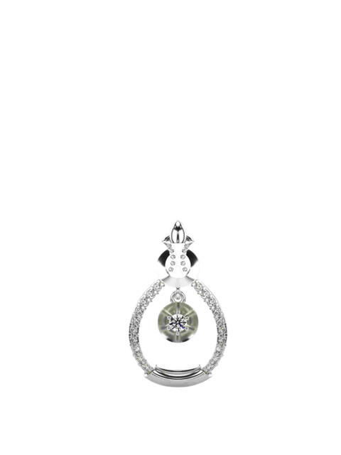 VALANOVA Women 14 Kt White Gold Lab Grown Diamond Pendant