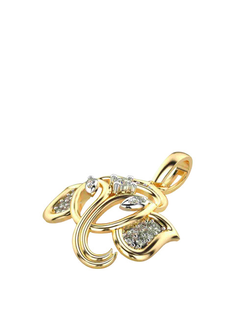 VALANOVA Women 14Kt Yellow Gold Lab Grown Diamond Pendant - Image 3