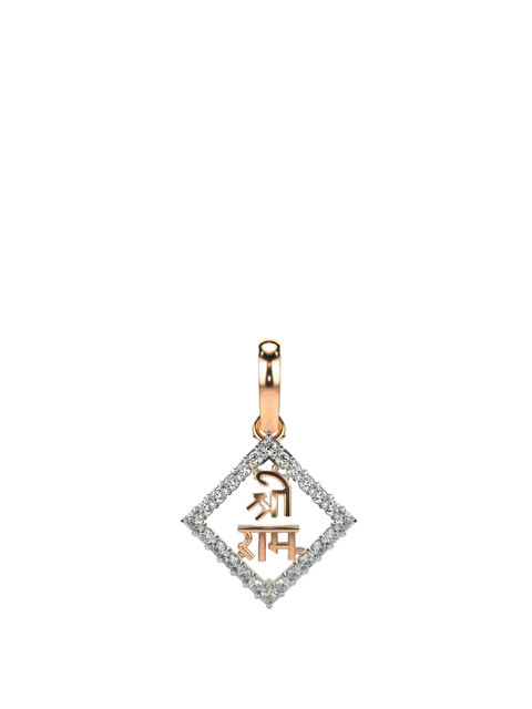 VALANOVA Women Hallmarked 14K Rose Gold & Certified Lab Grown Diamond 0.22cts Pendant