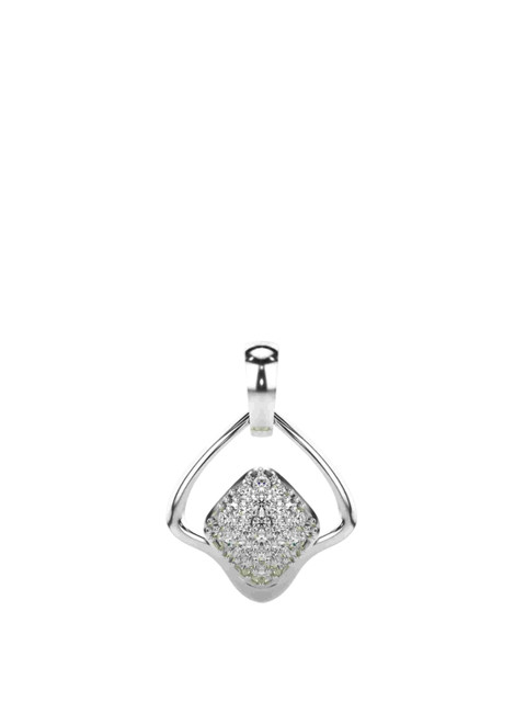 VALANOVA Women 14 Kt White Gold Lab Grown Diamond Pendant