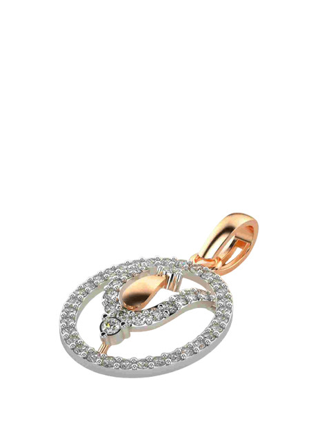 VALANOVA Women Rose Gold 0.92gm Lab Grown Pendant - Image 3