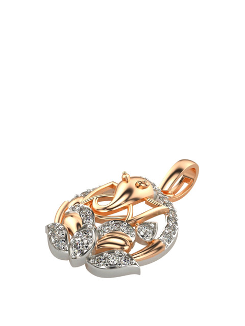 VALANOVA Women 18 Kt Rose Gold Lab Grown Diamond Pendant - Image 3